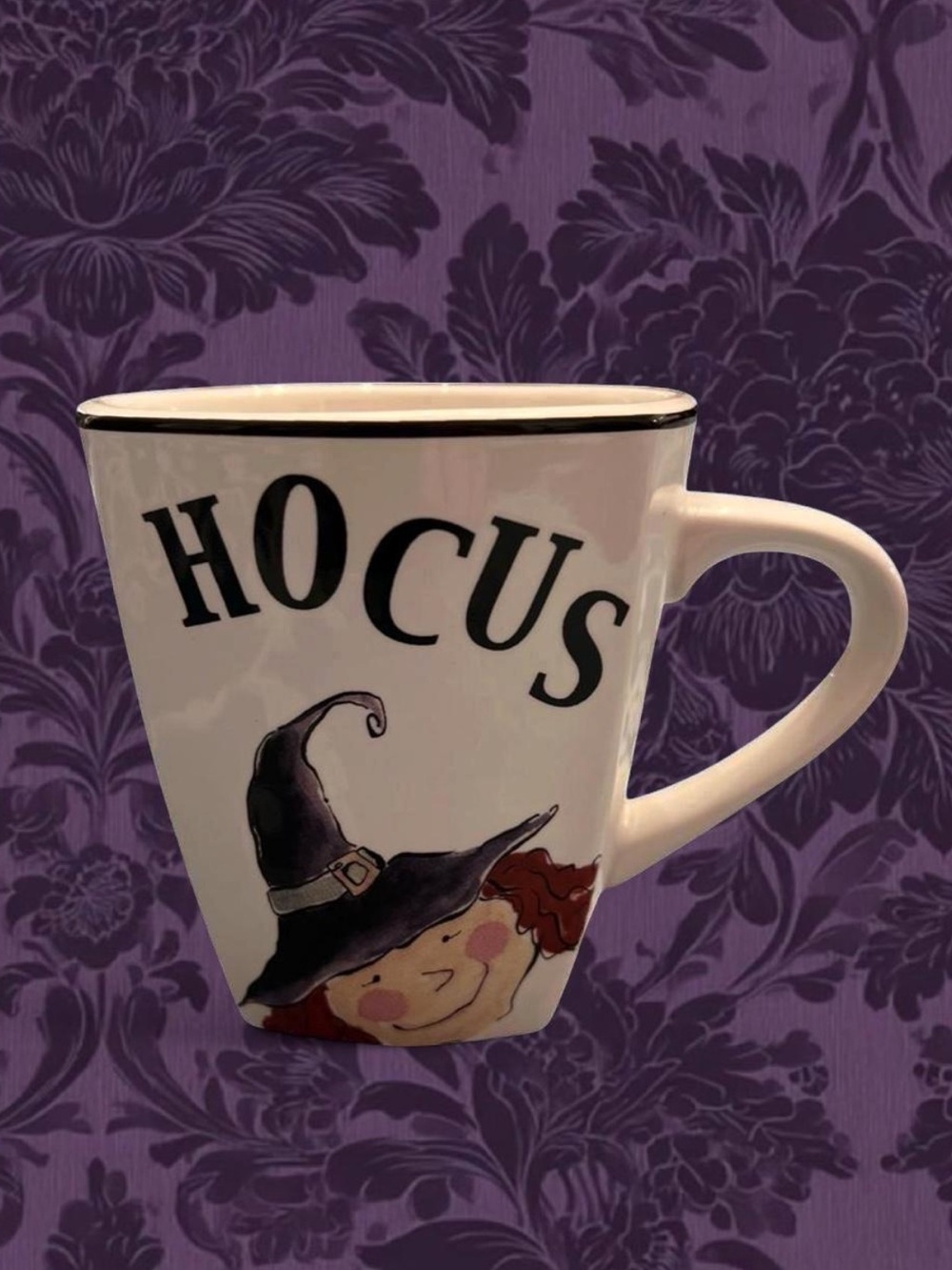 Halloween Coffee Mug witch black cat ghost by Rosanna